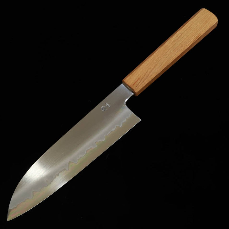 Kagekiyo KAGEKIYO Gokujō Hakushi Nº2 Cabo octogonal de cerejeira Wa-Santoku (180 mm)
