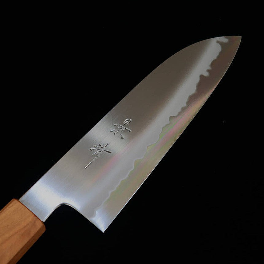 Kagekiyo KAGEKIYO Gokujō Hakushi Nº2 Cabo octogonal de cerejeira Wa-Santoku (180 mm)