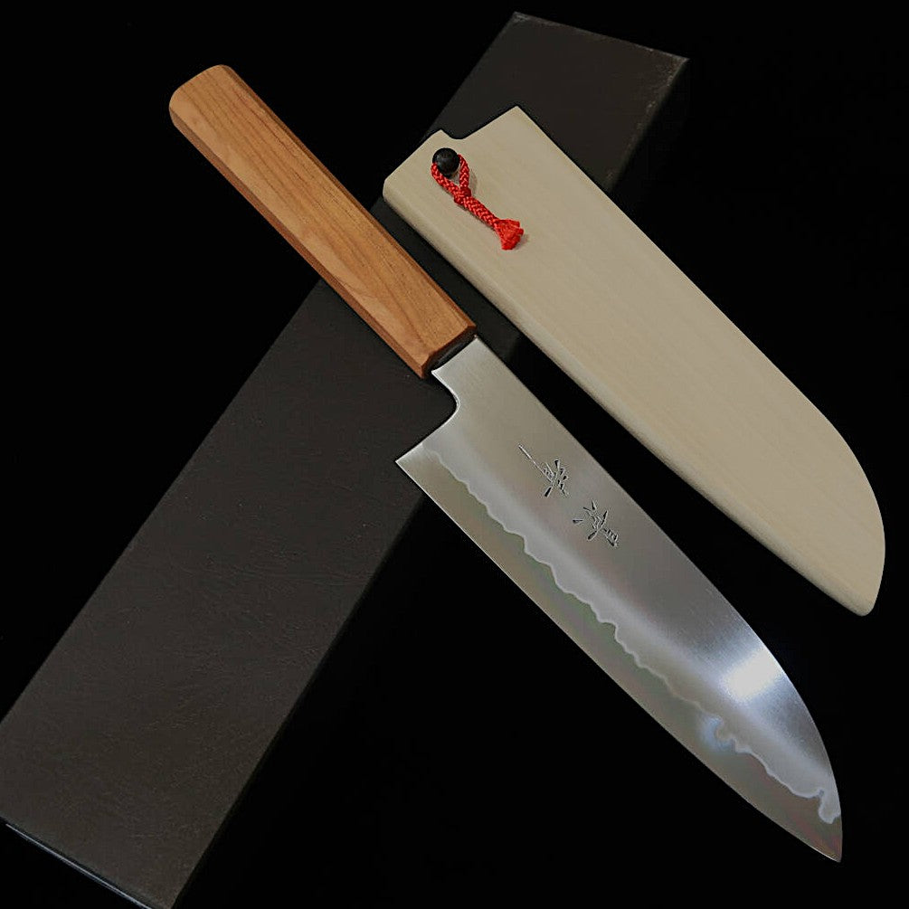景清 KAGEKIYO 極上 白紙二号 桜八角柄 和三徳 (180mm)