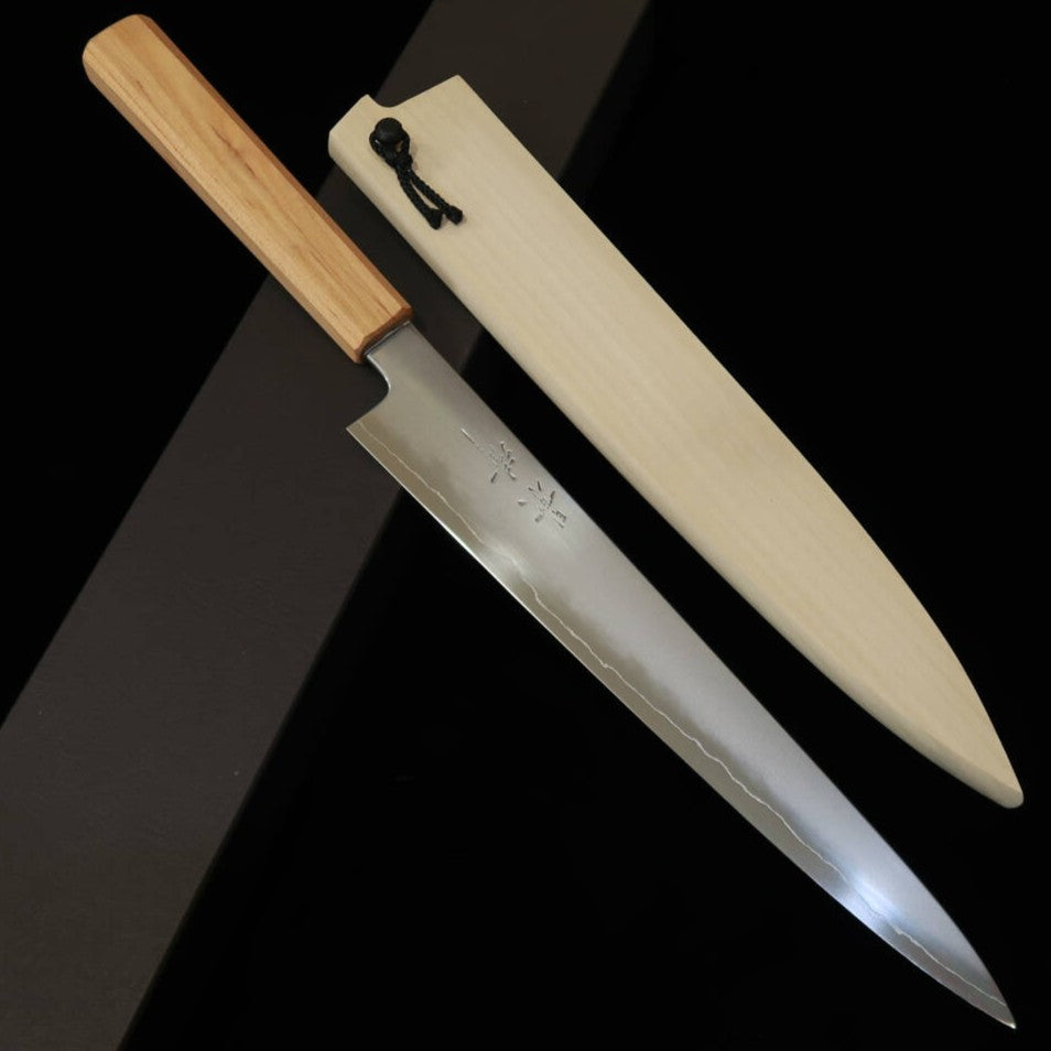 KAGEKIYO Ginsan Japanese Sujihiki Knife with Cherry Blossom Handle (240mm)