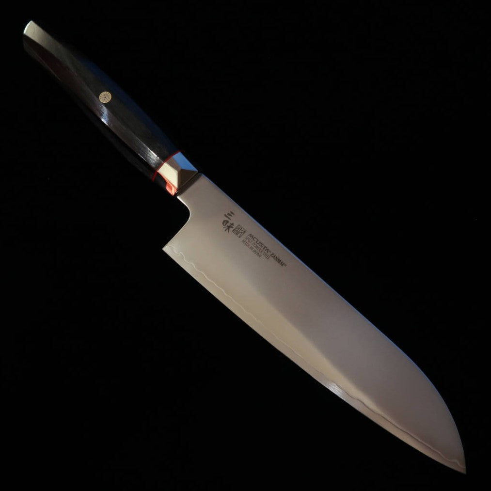 【Novo Clássico】MCUSTA ZANMAI Revolution 3 Preto Santoku (180mm)