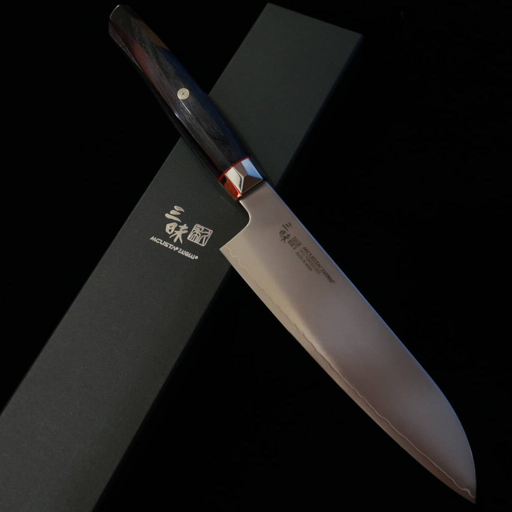 【Novo Clássico】MCUSTA ZANMAI Revolution 3 Preto Santoku (180mm)