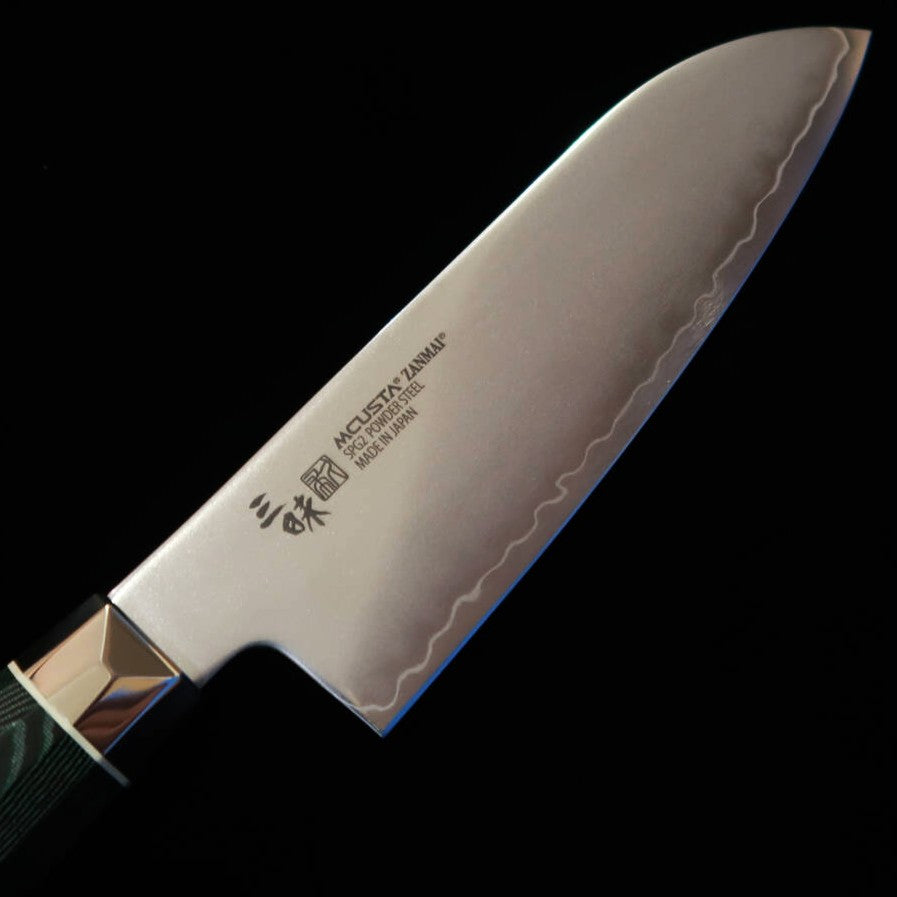 [Novo Clássico] Zanmai MCUSTA ZANMAI Revolution 3 Verde Santoku Pequena (150mm)
