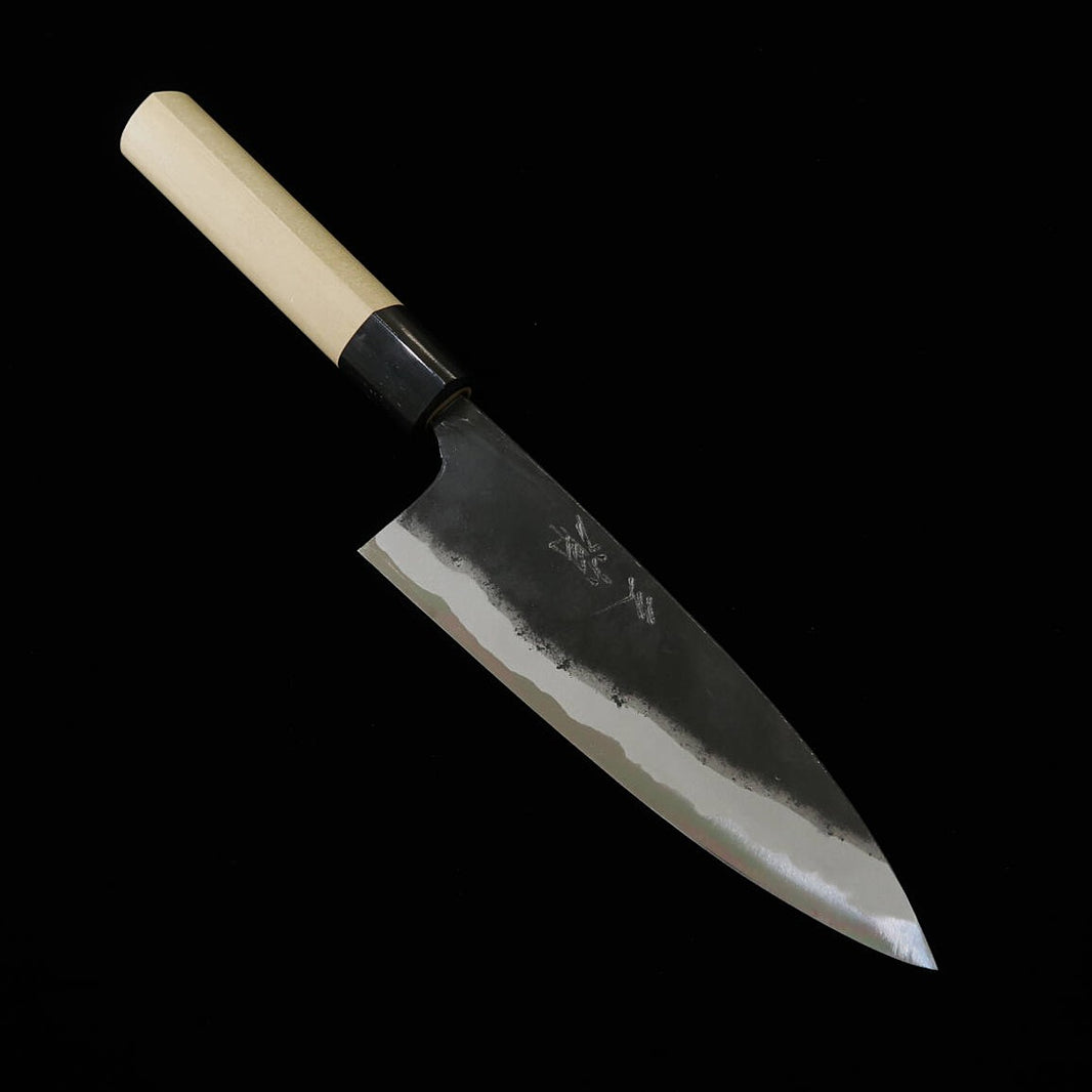 MIURA by Shindo Funayuki Aogami #2 acabado negro mango de magnolia con virola de cuerno (150/165 mm)