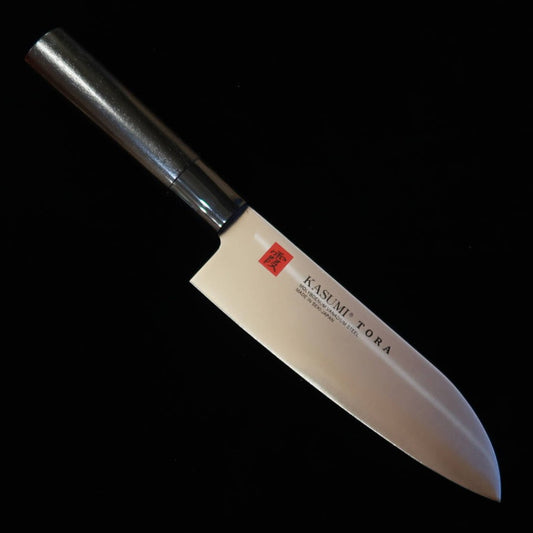 SUMIKAMA TORA Kasumi Santoku, acier au molybdène, manche en magnolia noirci No.36841 (165 mm)