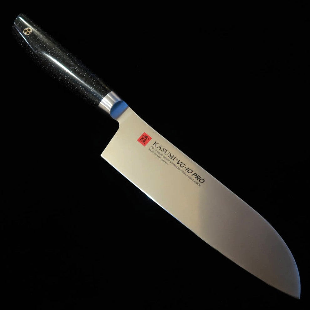 SUMIKAMA Kasumi VG-10 PRO Santoku, manche en marbre artificiel No.54018 (180 mm)