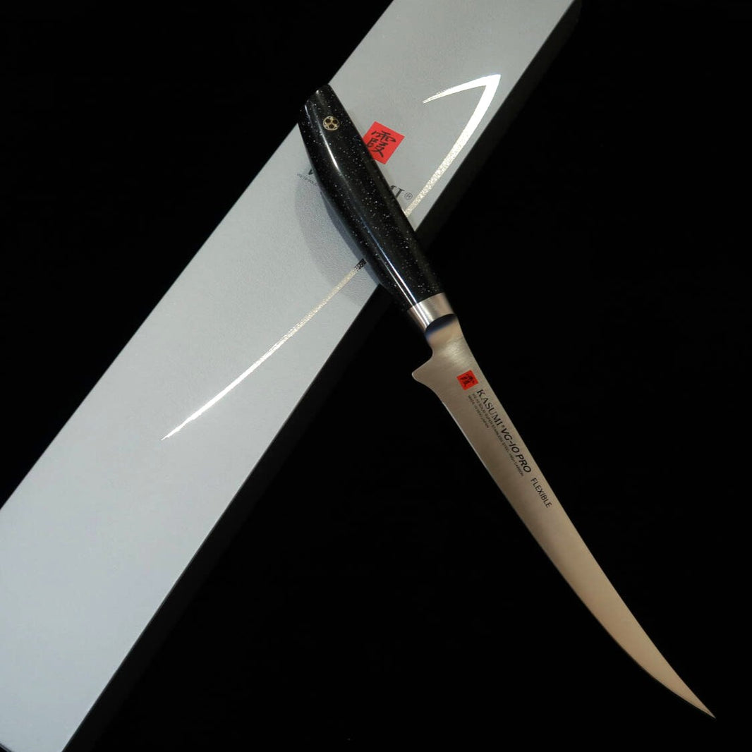 Sumikama Kasumi VG-10 PRO Couteau à fileter Manche en marbre artificiel No.56018 (180 mm)