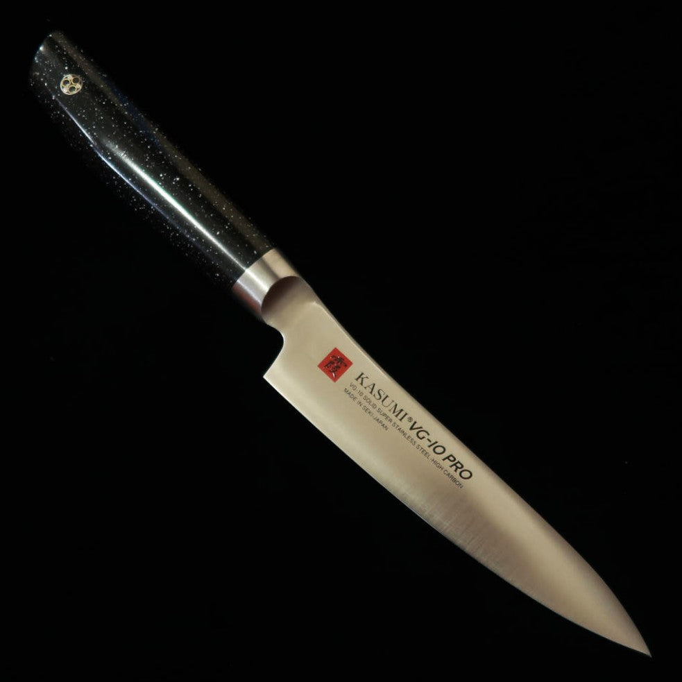 Sumikama Kasumi VG-10 PRO Cuchillo utilitario, mango de mármol sintético No.52012 (120 mm)