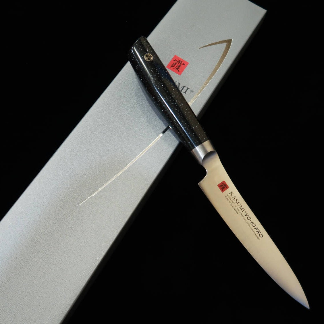 Sumikama Kasumi VG-10 PRO Cuchillo utilitario, mango de mármol sintético No.52012 (120 mm)