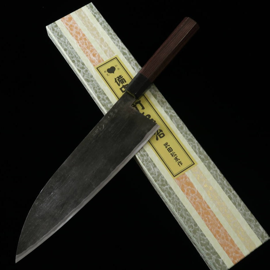 TAKEDA Facas Artesanais de Bitchu Gyuto (Médio) Aço Hitachi Aogami Super (240mm)