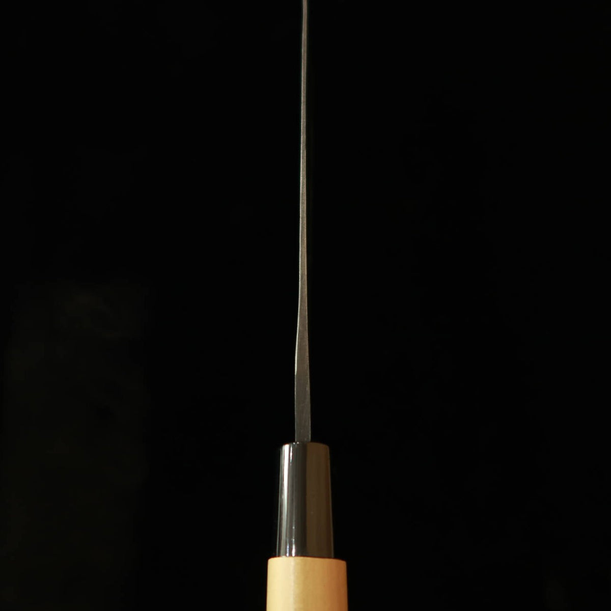 MIURA Miura Nakiri forgé Shirogami n°2, kuro-uchi, manche plastique/magnolia forme châtaigne (170 mm)