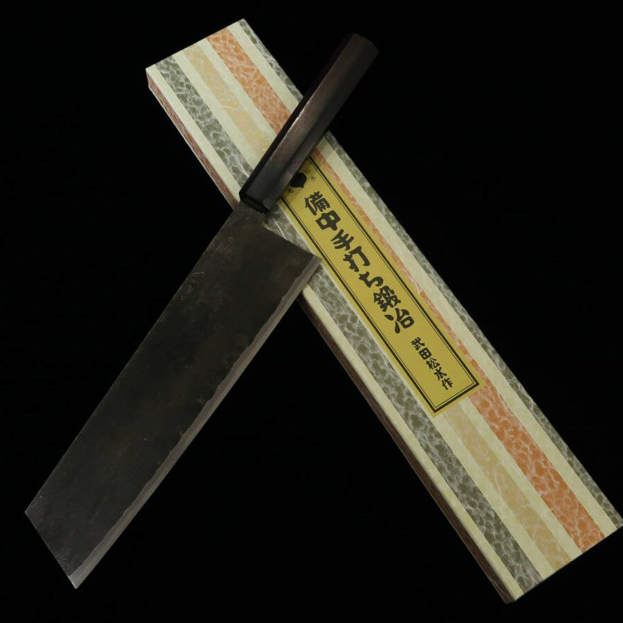 Takeda Hamono TAKEDA Forgeron artisanal de Bitchu, Kiritsuke (moyen), acier Hitachi Aogami Super (240 mm)