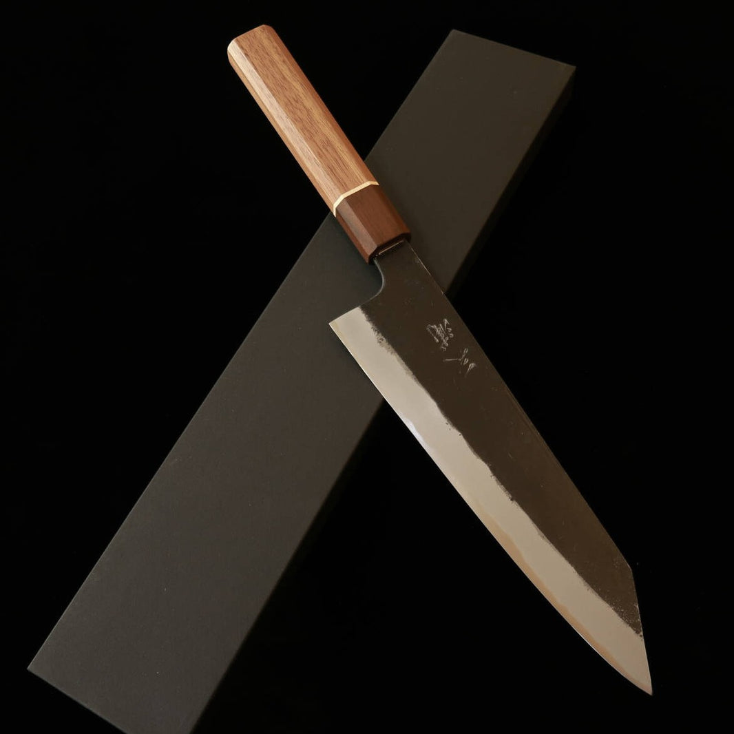 三浦MIURA 玄武 剣型牛刀 白紙二号 黒打ち SGW八角柄（210mm）