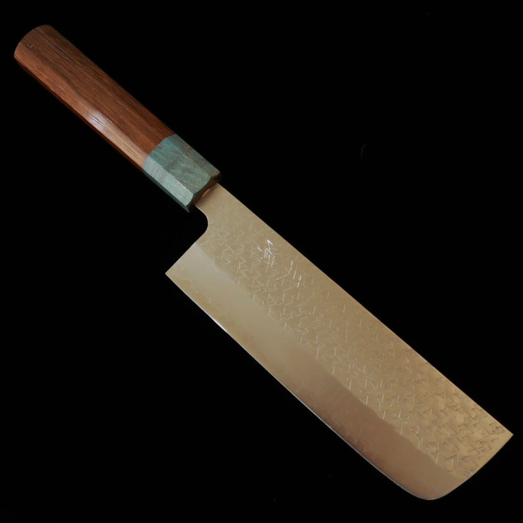 MIURA Fubuki – Nakiri SG2, martelé, manche en tetsutōmoku / Kaisei (165 mm)