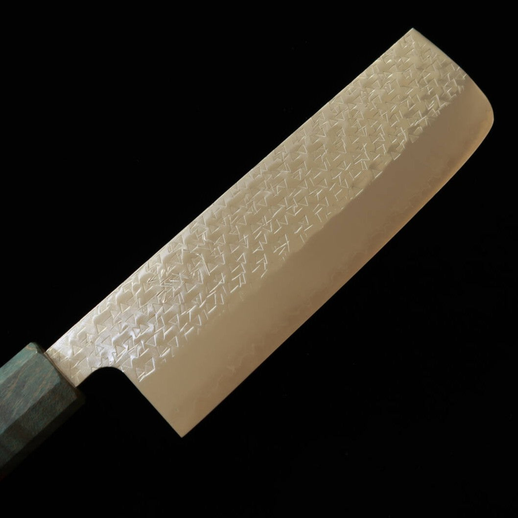 Miura MIURA Fubuki Nakiri SG2 Tsuchime Cabo de tetsutagi / azul-marinho (kaisei) (165 mm)