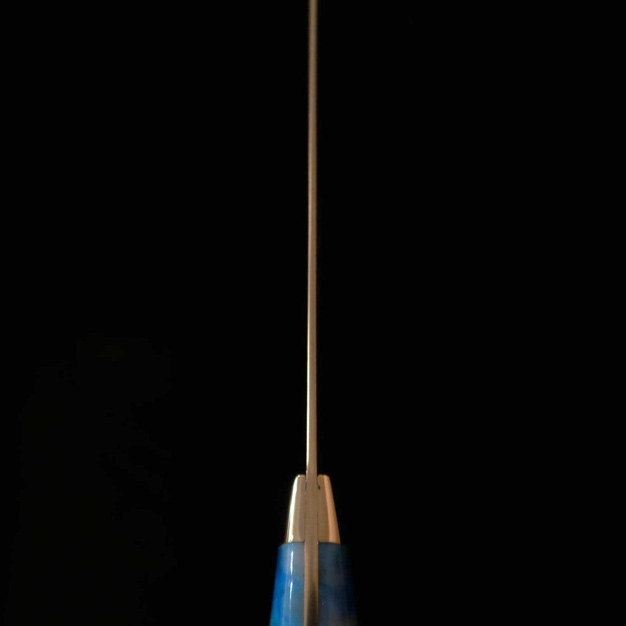 Saji Takeshi Nakiri VG10, Damas coloré, Manche en acrylique bleu (165 mm)