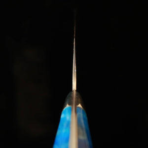Saji Takeshi SAJI TAKESHI nakiri VG10 damas coloré manche en acrylique bleu (165 mm)
