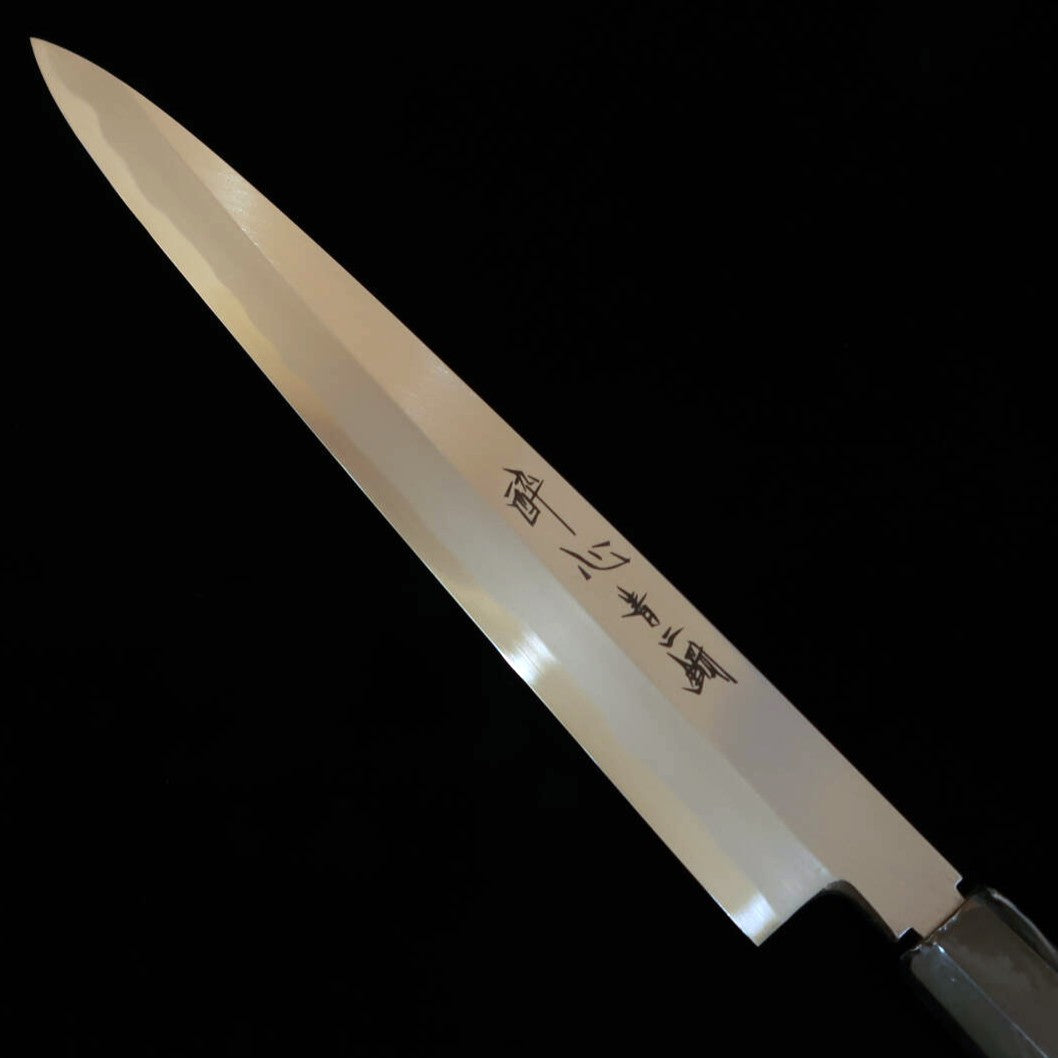 酔心 SUISIN 柳刃 青紙二号 本霞研 朴八角柄 左利き用 朴鞘付き (240-300mm)