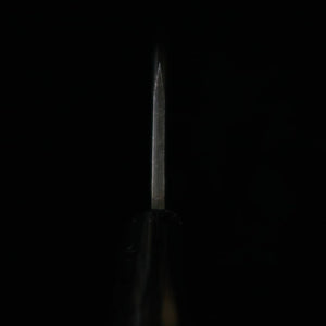 Cuchillo para desollar jabalí MIURA Aogami no.2, doble filo, mango de olmo (85mm)