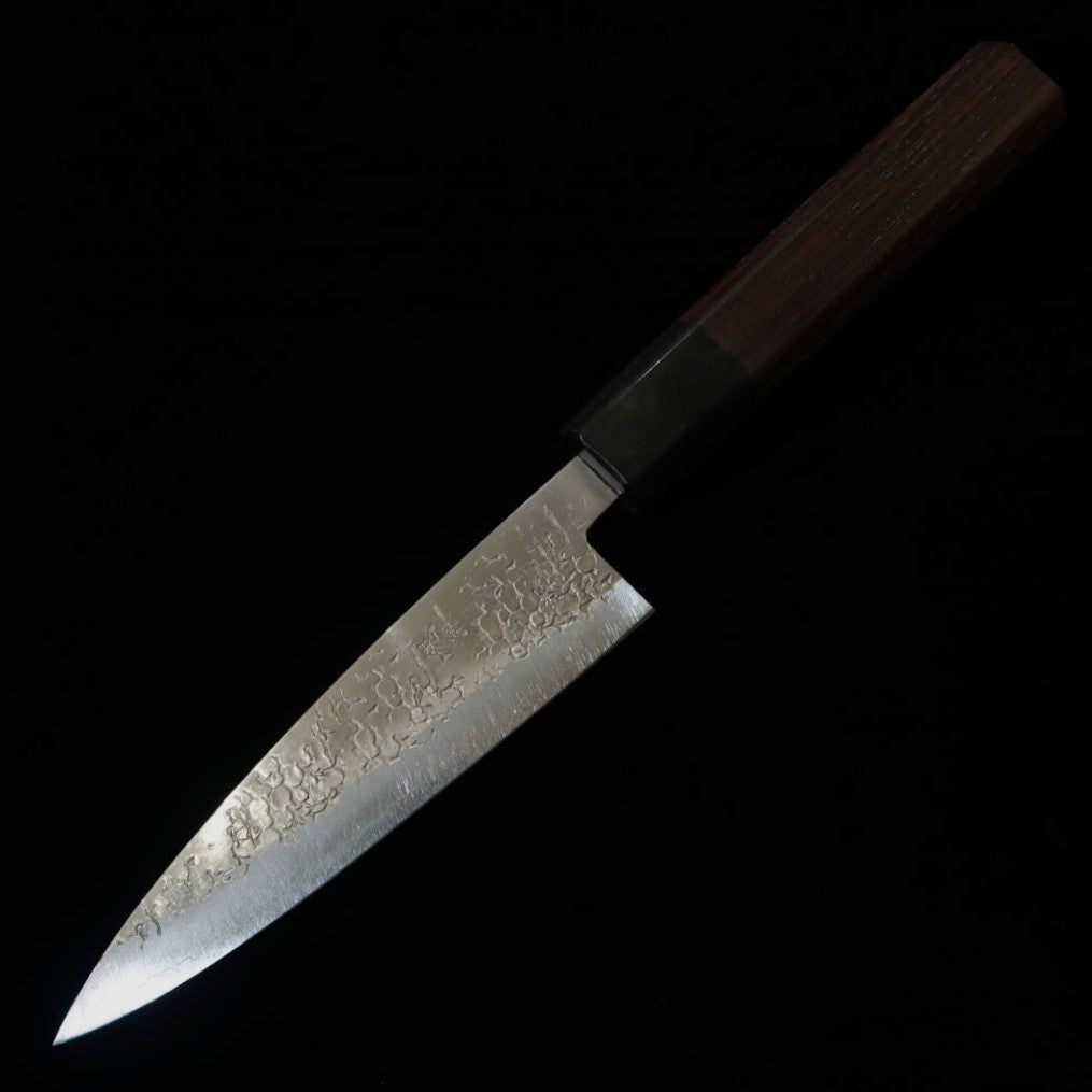 Miura Ginsan Double-Edged Utility Knife with Rosewood Octagonal Handle (120mm)