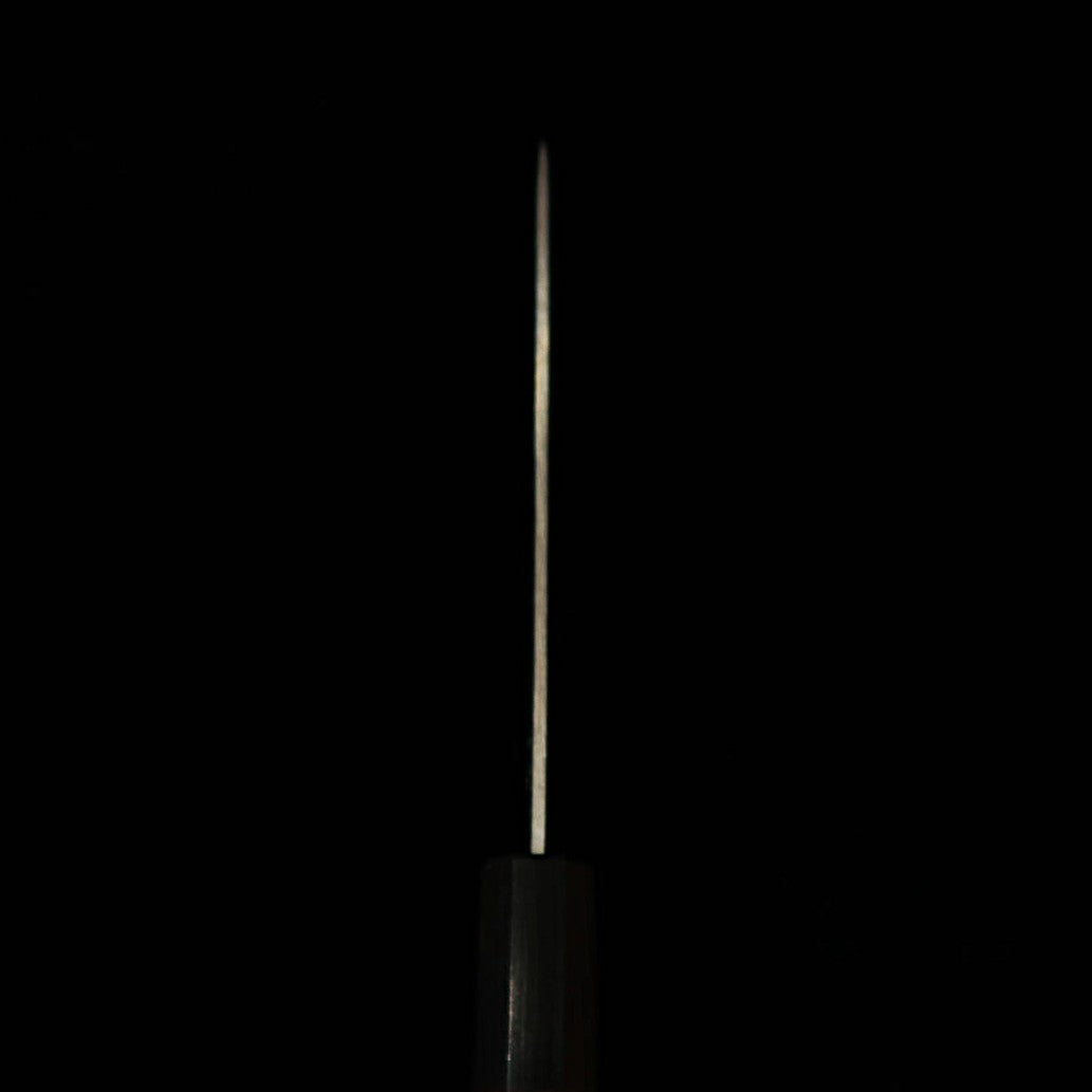 MIURA Ginpaku No.3 Faca utilitária de dois gumes Cabo octogonal de madeira roxa (120mm)