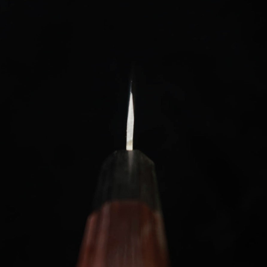 Miura Ginsan Double-Edged Utility Knife with Rosewood Octagonal Handle (120mm)