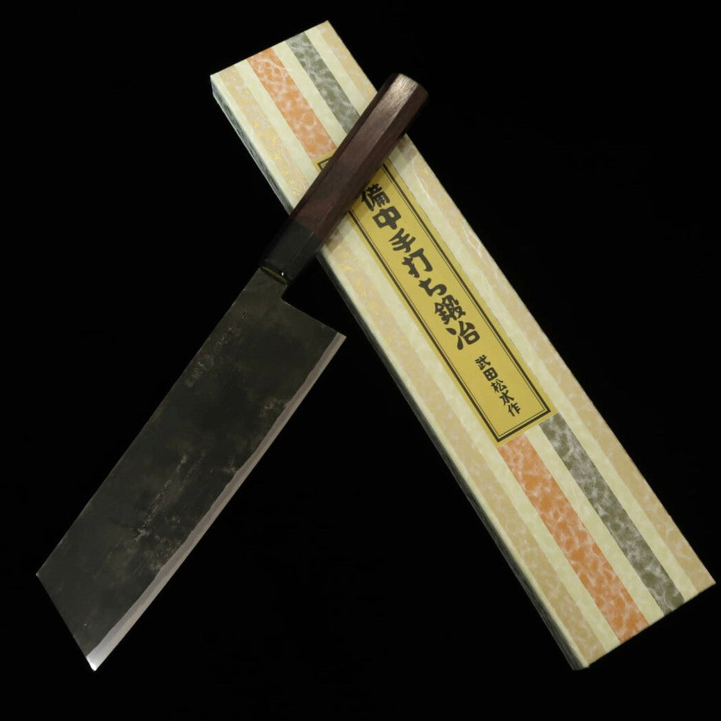 Takeda Hamono TAKEDA Bitchū forjado a mano Kiritsuke (pequeño) acero Hitachi Aogami Super (210 mm)