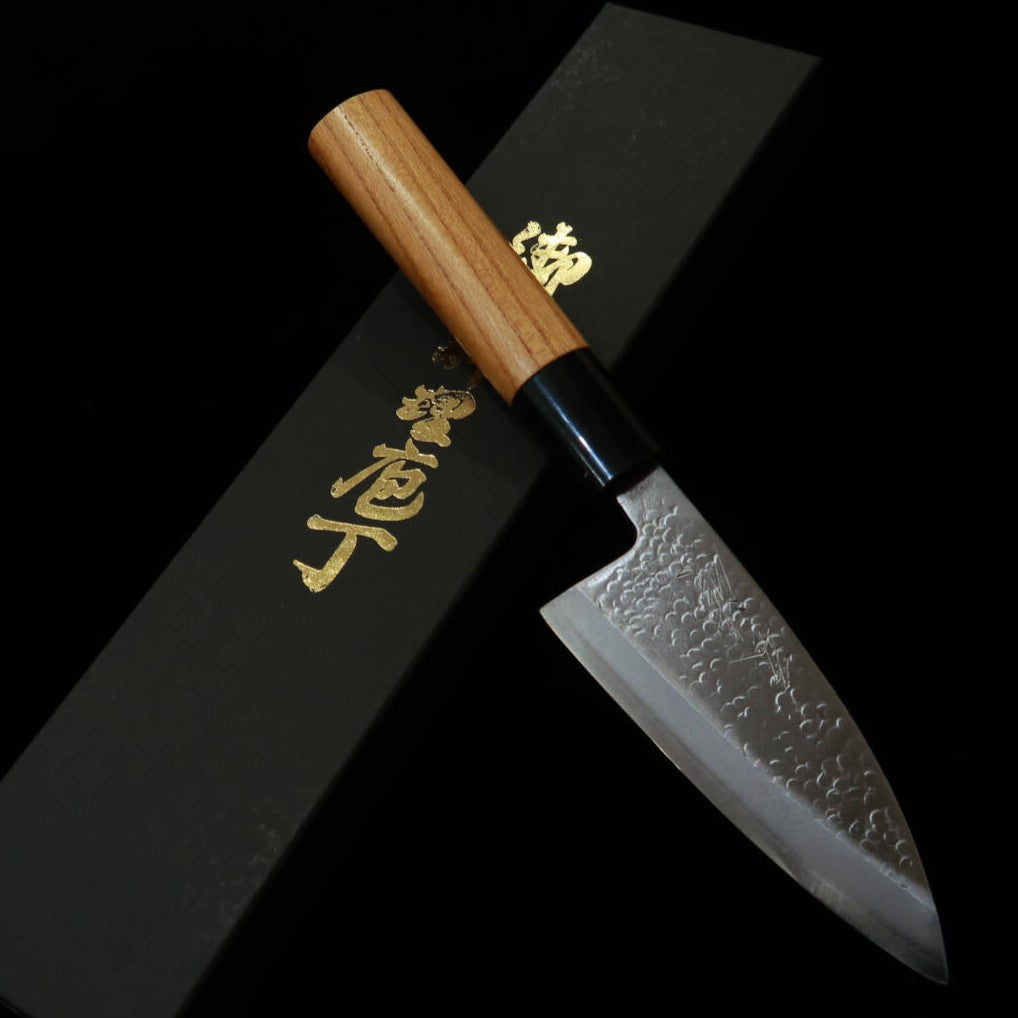 MIURA Petit Deba Acier Gin-san No.3 Manche en orme (105 mm)