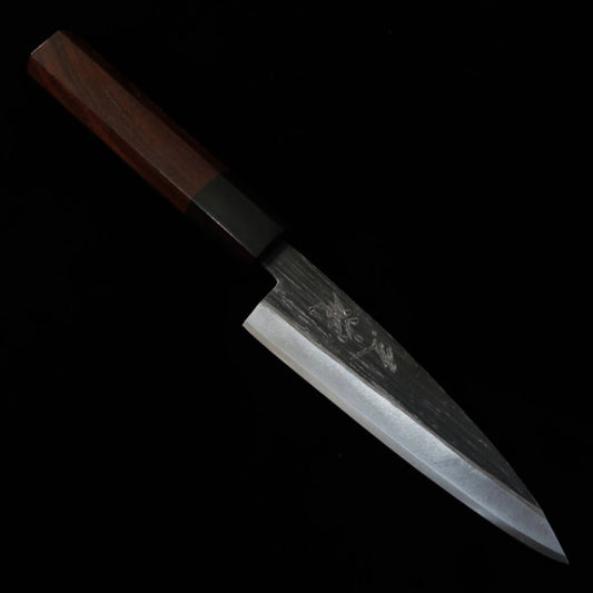 Miura Aogami No. 2 Single-Edged Utility Knife with Rosewood Octagonal Handle (120mm)