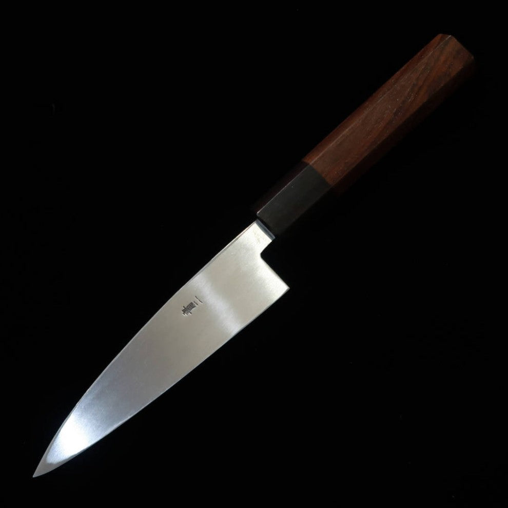 MIURA Cuchillo utilitario de hoja simple Acero Azul No.2 Mango octogonal de palisandro (120mm)