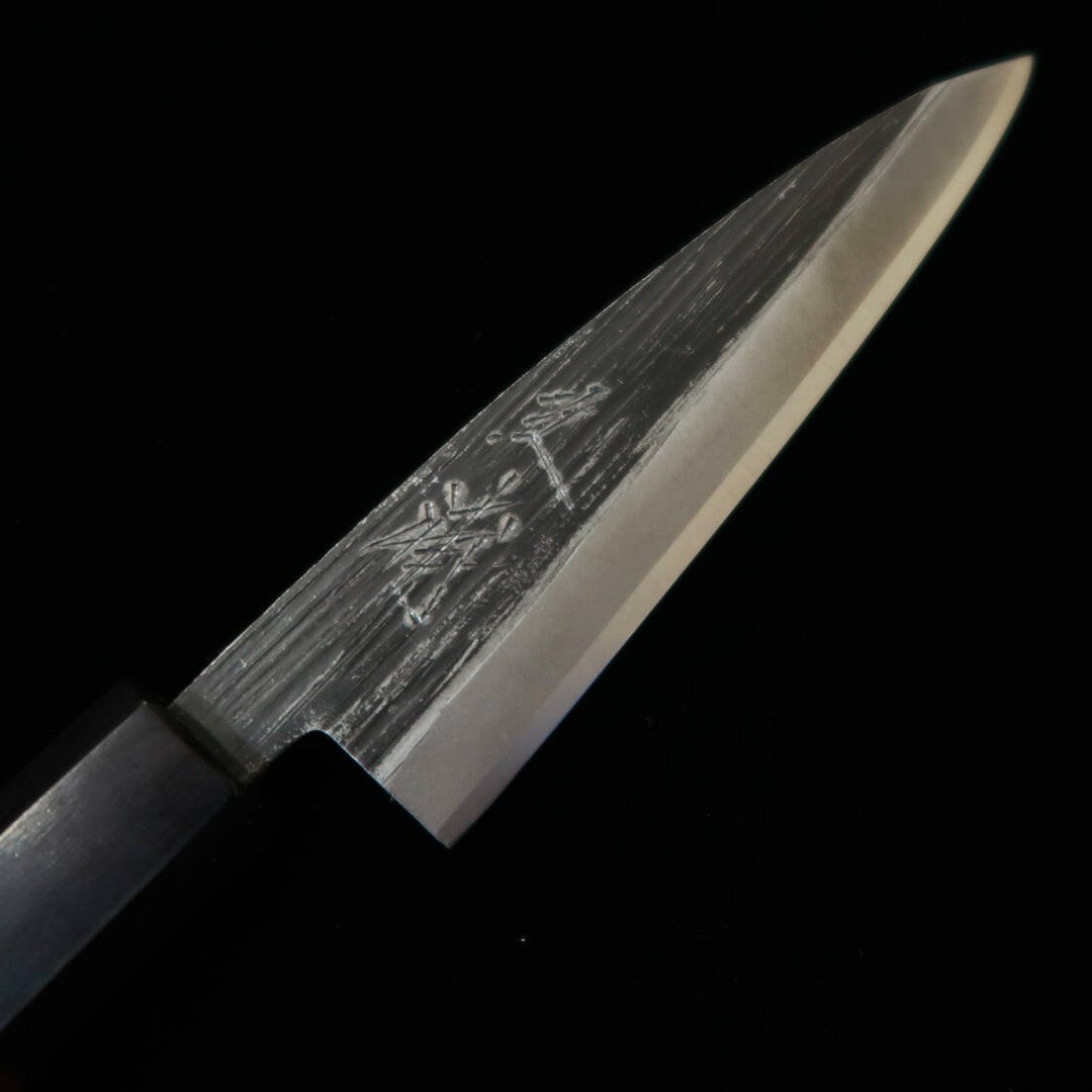 MIURA Cuchillo utilitario de hoja simple Acero Azul No.2 Mango octogonal de palisandro (120mm)