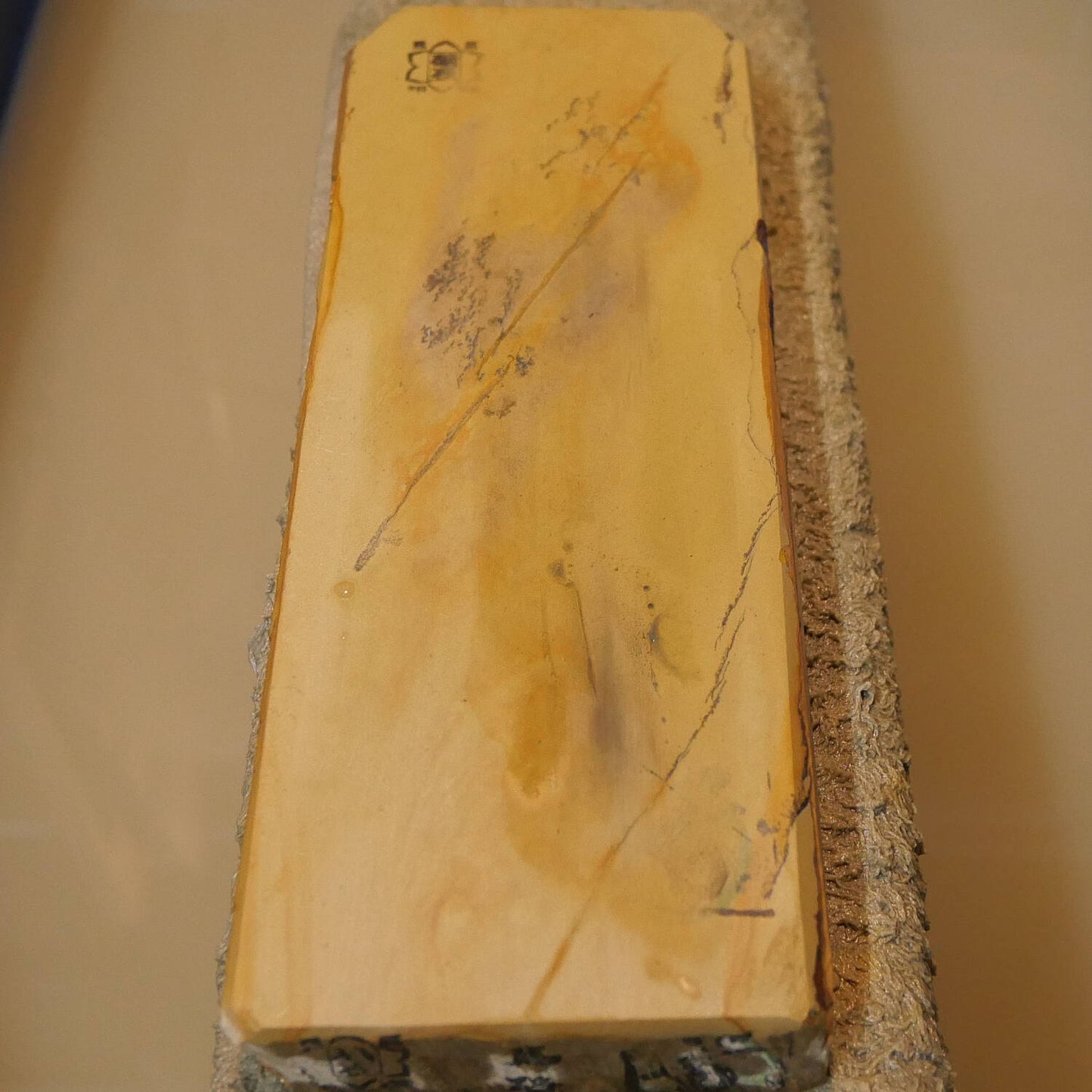 天然砥石 馬路山 80型 茶 良　68×186×22mm