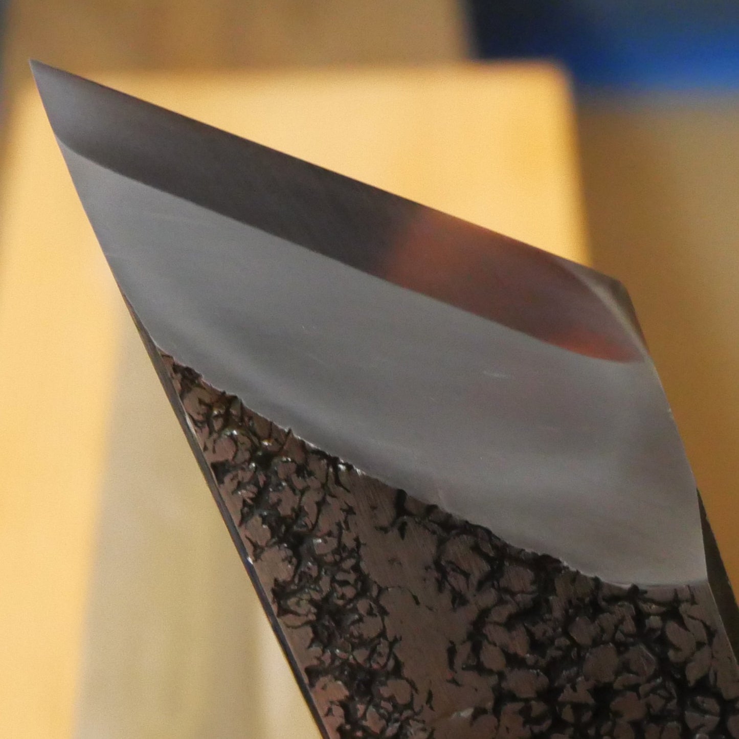 Pedra de amolar natural Nakayama Asagi modelo couro com base (45×135×11mm)