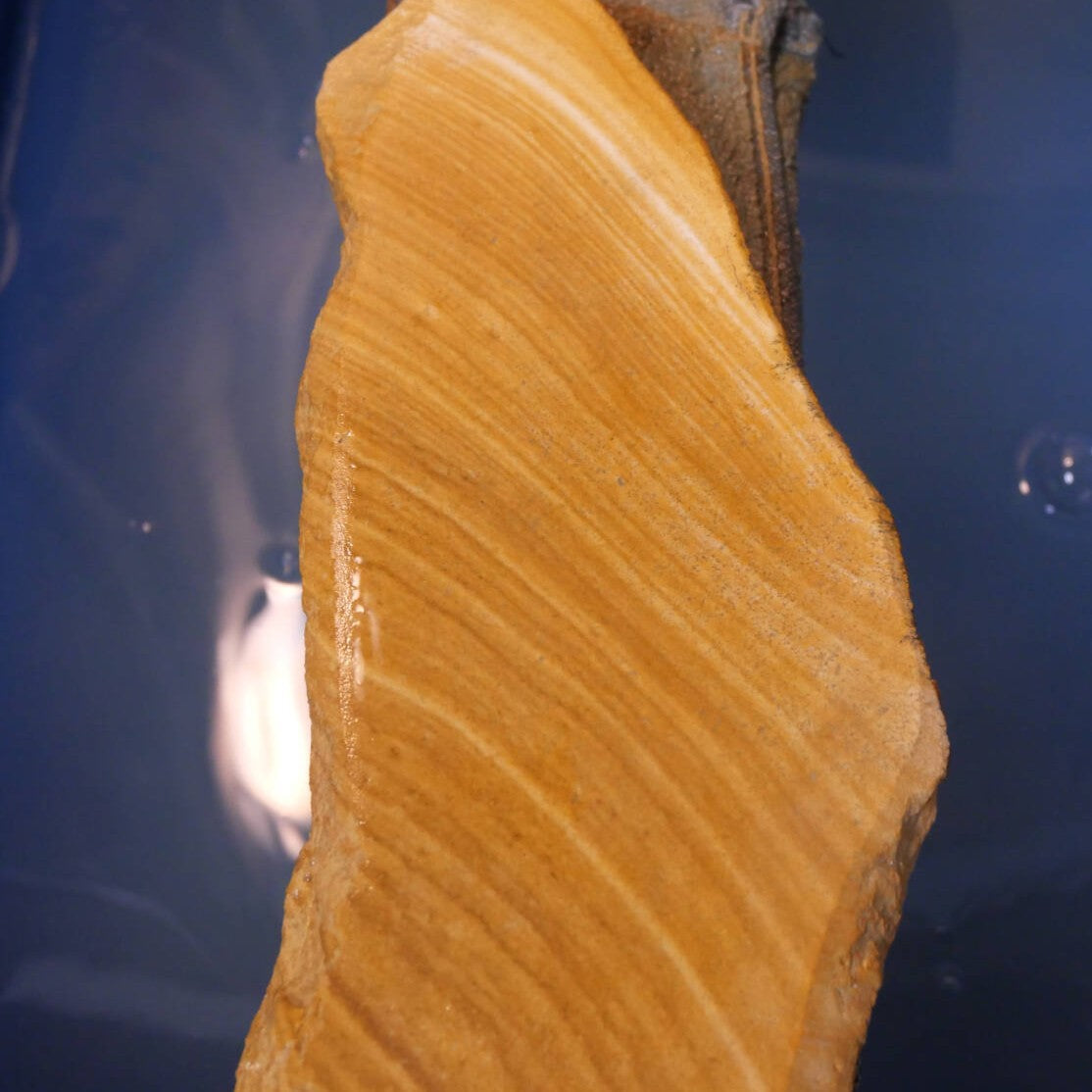 Miotsukushihime Pedra de amolar natural Iyo Meito M26 Veios de madeira 92 × 229 × 30 mm