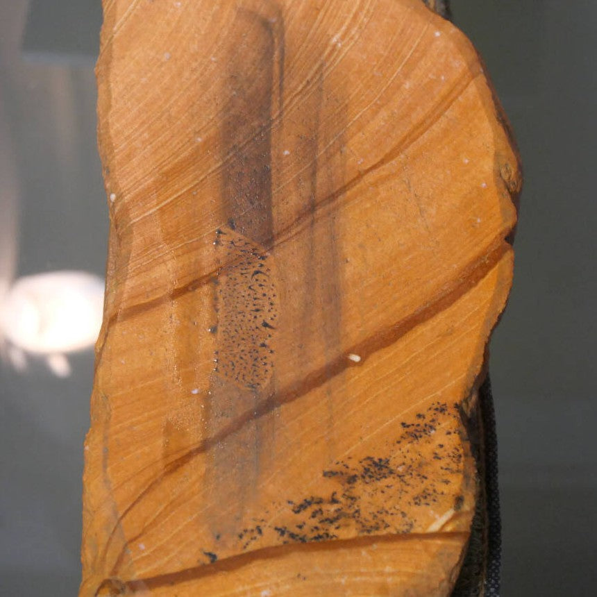 Mio Tsukushihime piedra de afilar natural Iyo Meito M29, veta roja, 92×197×30 mm
