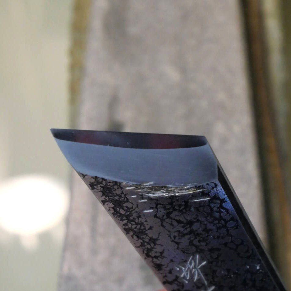 Miotsukushihime Pedra de amolar natural Iyo Meito M46 Kokuzo Kuro 76×214×27 mm