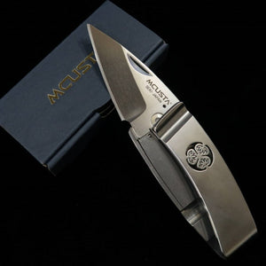 MCUSTA Clip de poche "Kamon" Aoi, couteau pince-porte-monnaie (50 mm)