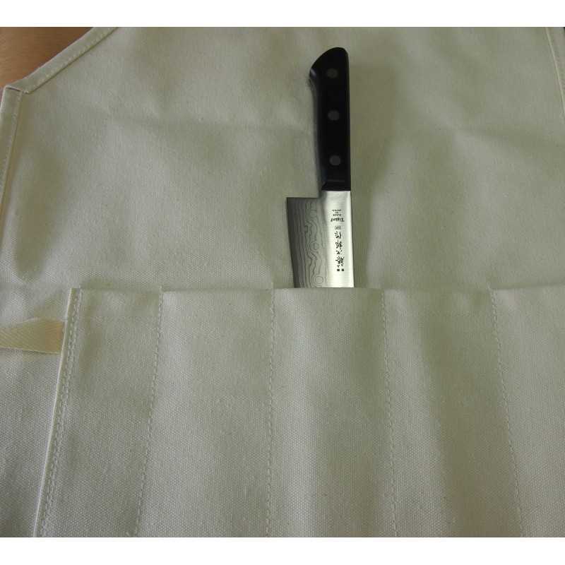 Tojiro Funda de lona con bolsillos para cuchillos (545×440 mm)
