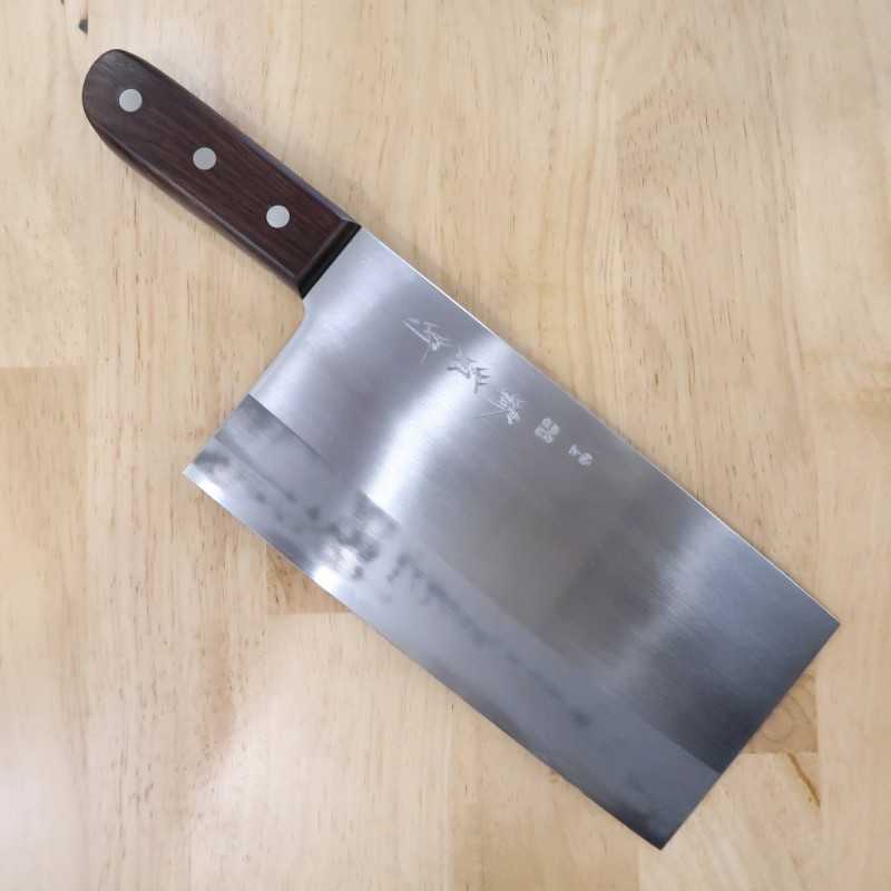 SAKAI KIKUMORI Chinese Cleaver Gokujo White steel No.3 (220mm)