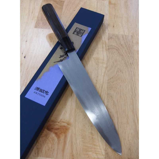 水野鍛練所 MIZUNO 源昭忠 青紙一号 ダマスカス 牛刀包丁 (240mm)