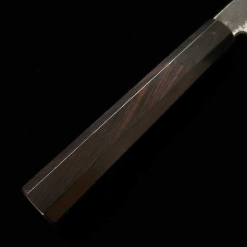 三浦 MIURA 頂 田中 義一 白紙二号 ペティ 黒打仕上げ 黒檀八角柄 (150mm)