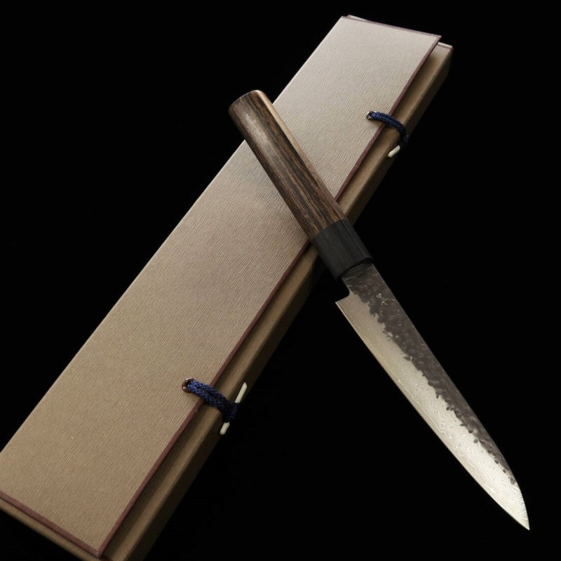 志津 匠 SHIZU TAKUMI 玄GEN VG-10 黒打ダマスカス ペティ (130mm)