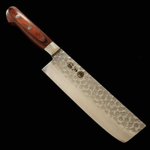 MIURA VG-10 Damas, manche en contreplaqué acajou, Nakiri (165 mm)