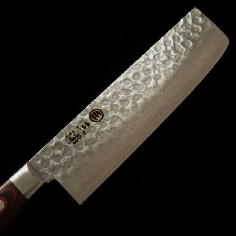 Miura MIURA Nakiri VG-10 Damasco contrachapado de caoba (165 mm)