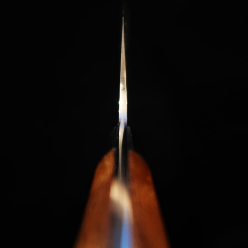 Santoku Takeshi Saji R2 Acabamento Diamante (180mm)