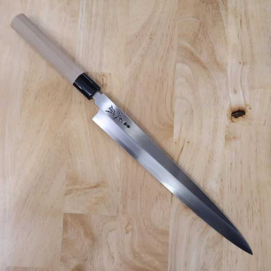 Yanagiba Masamoto Sohonten KK0424/27/30 Kasumi White Steel with Buffalo Chestnut Handle (240-300mm)