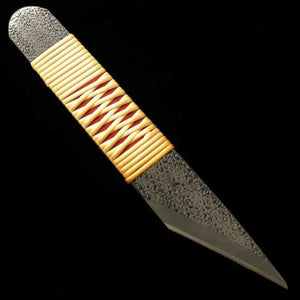 Petit couteau kiridashi, Acier Ao-gami n°2, Manche entrelacs de glycine (24/30mm)