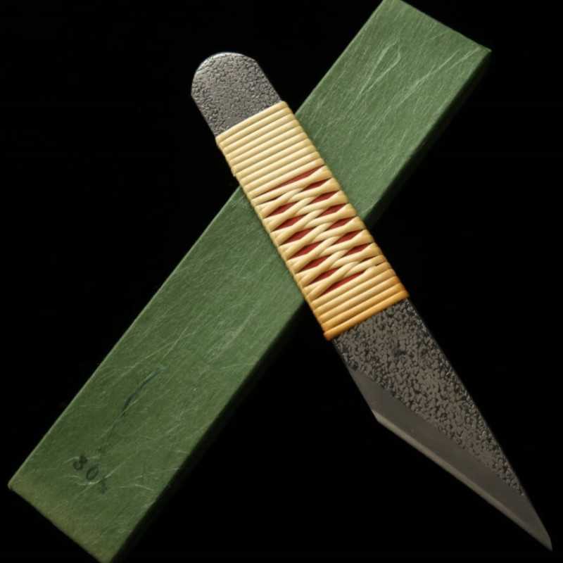 Kiridashi aogami nº2, tipo pistola, mango envuelto en ratán (24/30 mm)