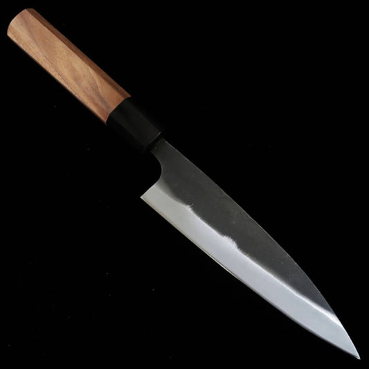 三浦 MIURA アジ切 青紙二号 黒打ち 胡桃柄 (145mm)