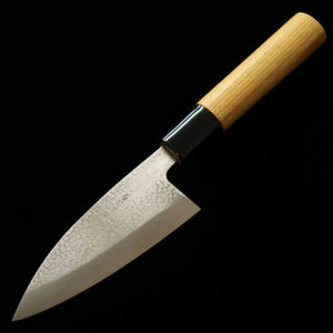 Miura MIURA Gin-san n°3, Aji-kiri double tranchant, manche en orme (105/120 mm)